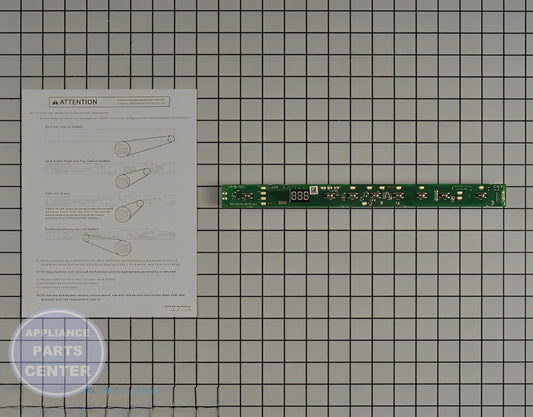 GE CONFIGURED UI BOARD WD21X31907 - Main view showing control panel interface for specific models