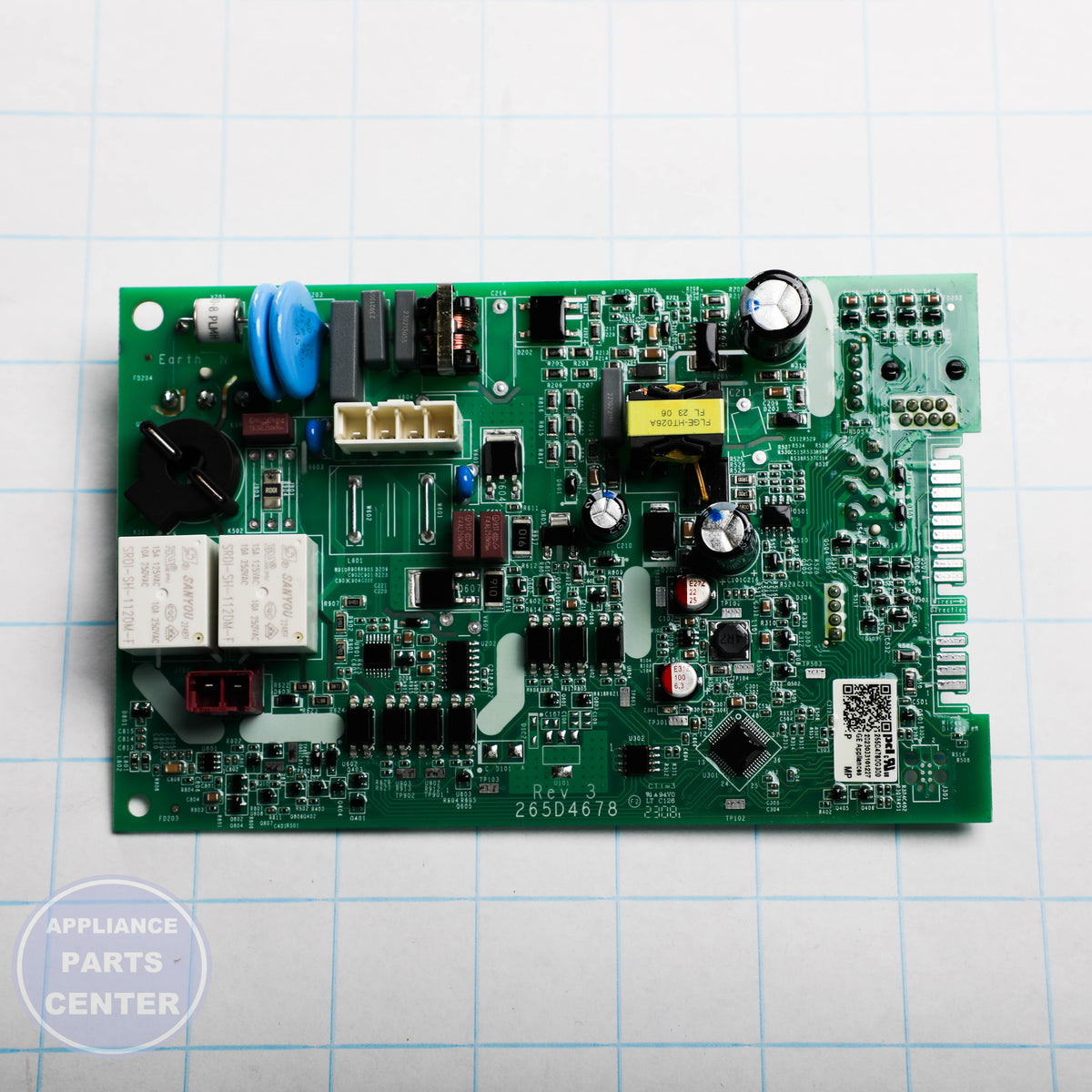 CONFIGURED MACHINE CONTROL BOARD WD21X32901 - Side view with specific measurements