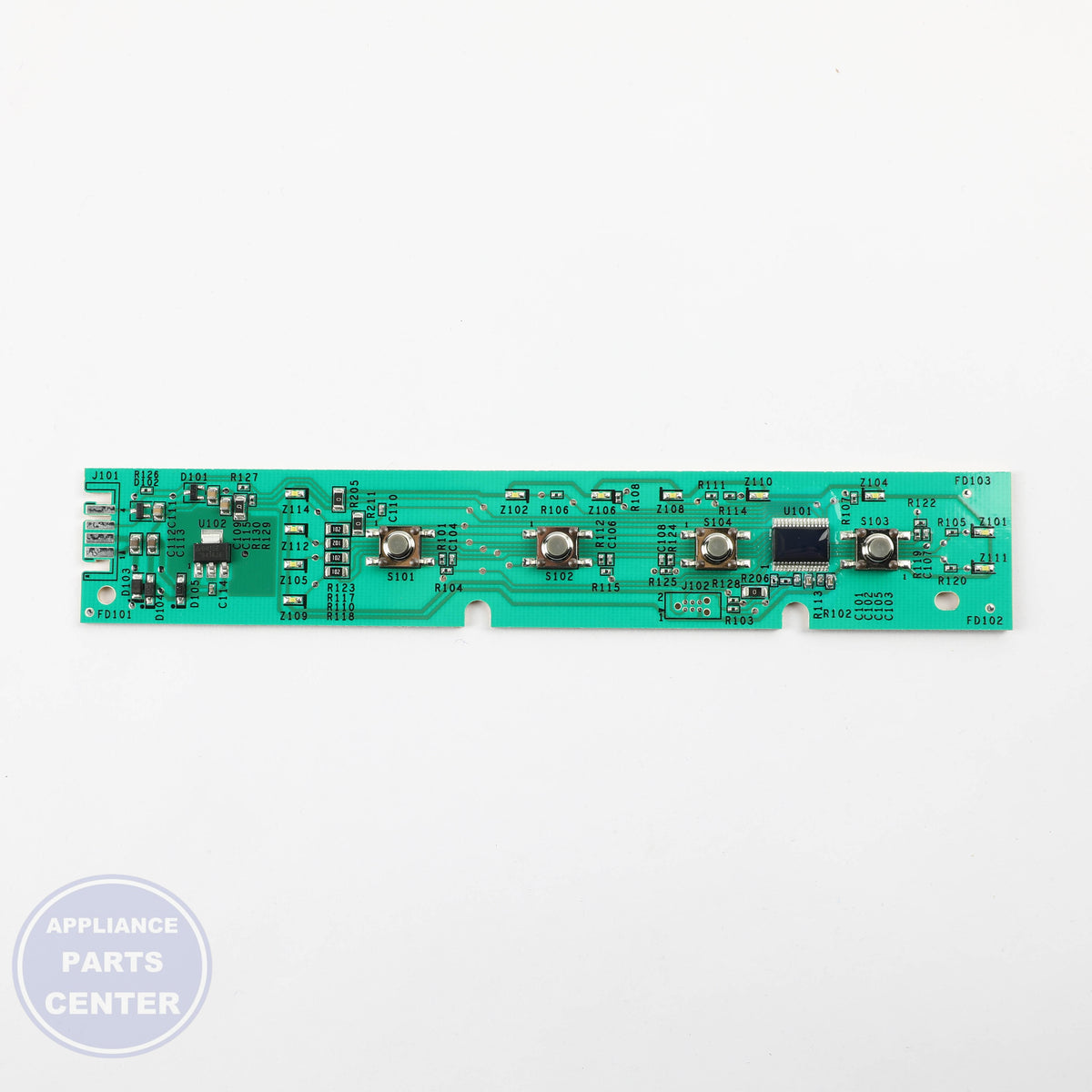 CONFIGURED UI CONTROL BOARD WD21X33543 - Side view with precise temperature regulation specs