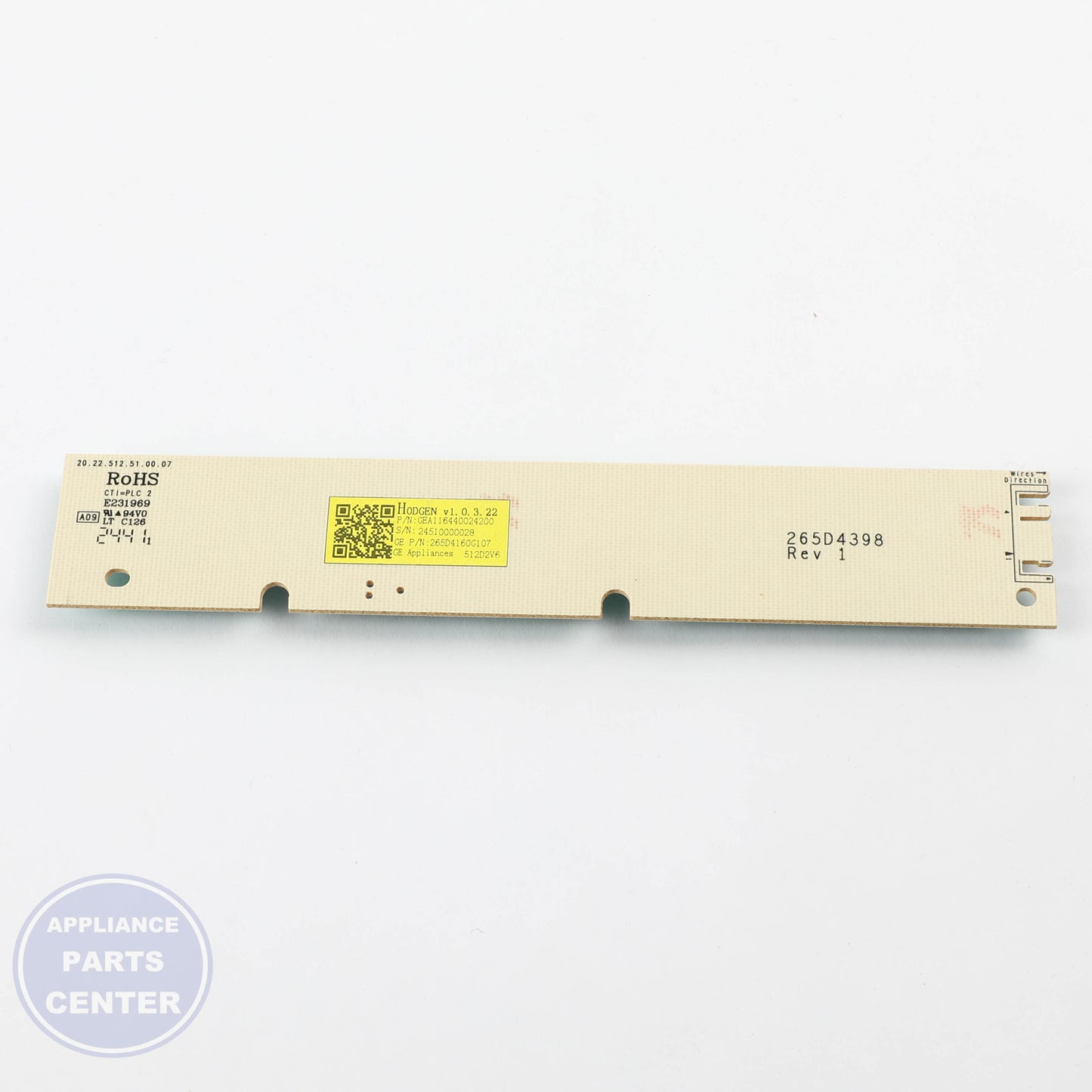 GEH CONFIGURED UI CONTROL BOARD WD21X33543 - Main view showing advanced programming for GEH models