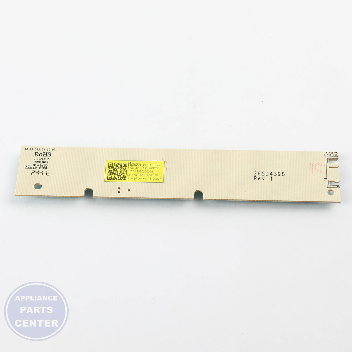GEH CONFIGURED UI CONTROL BOARD WD21X33543 - Main view showing advanced programming for GEH models