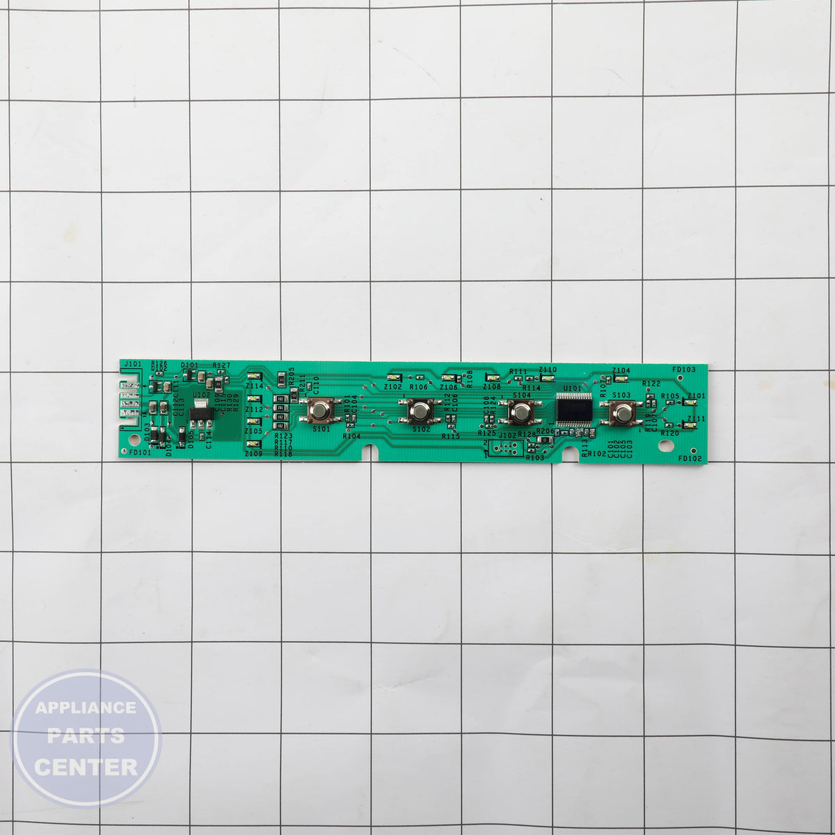 GEH CONFIGURED UI CONTROL BOARD WD21X33543 - Installation in GEH model highlighting key mounting points