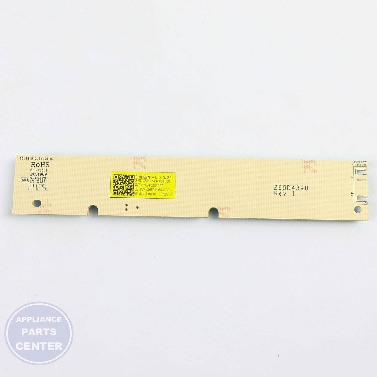 GEH CONFIGURED UI CONTROL BOARD WD21X33549 - Main view showing control panel for specific models