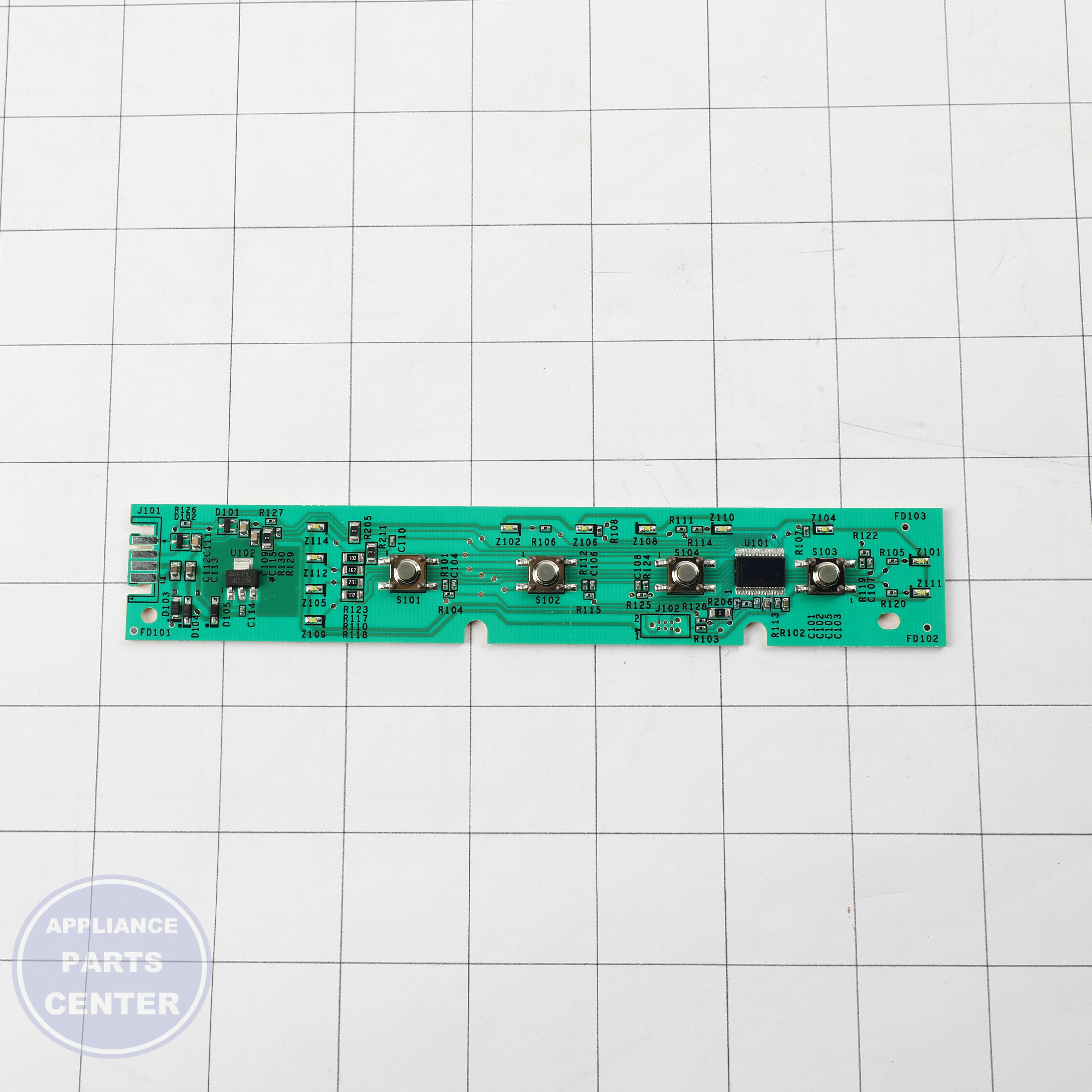GEH CONFIGURED UI CONTROL BOARD WD21X33549 - Installation in specific model showcasing mounting points