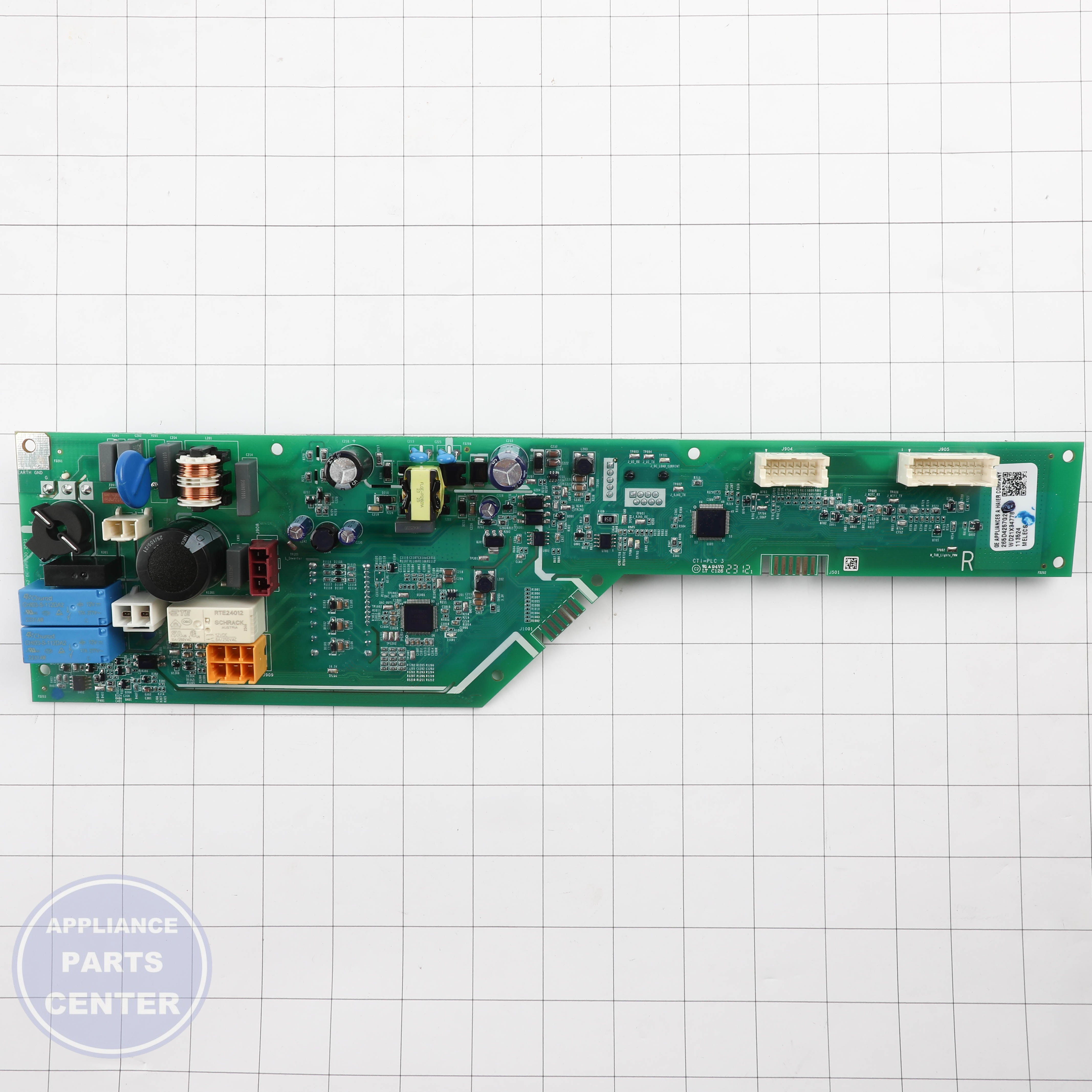 CONFIGURED MACHINE CONTROL BOARD WD21X34778 - Detailed view of control board technical details