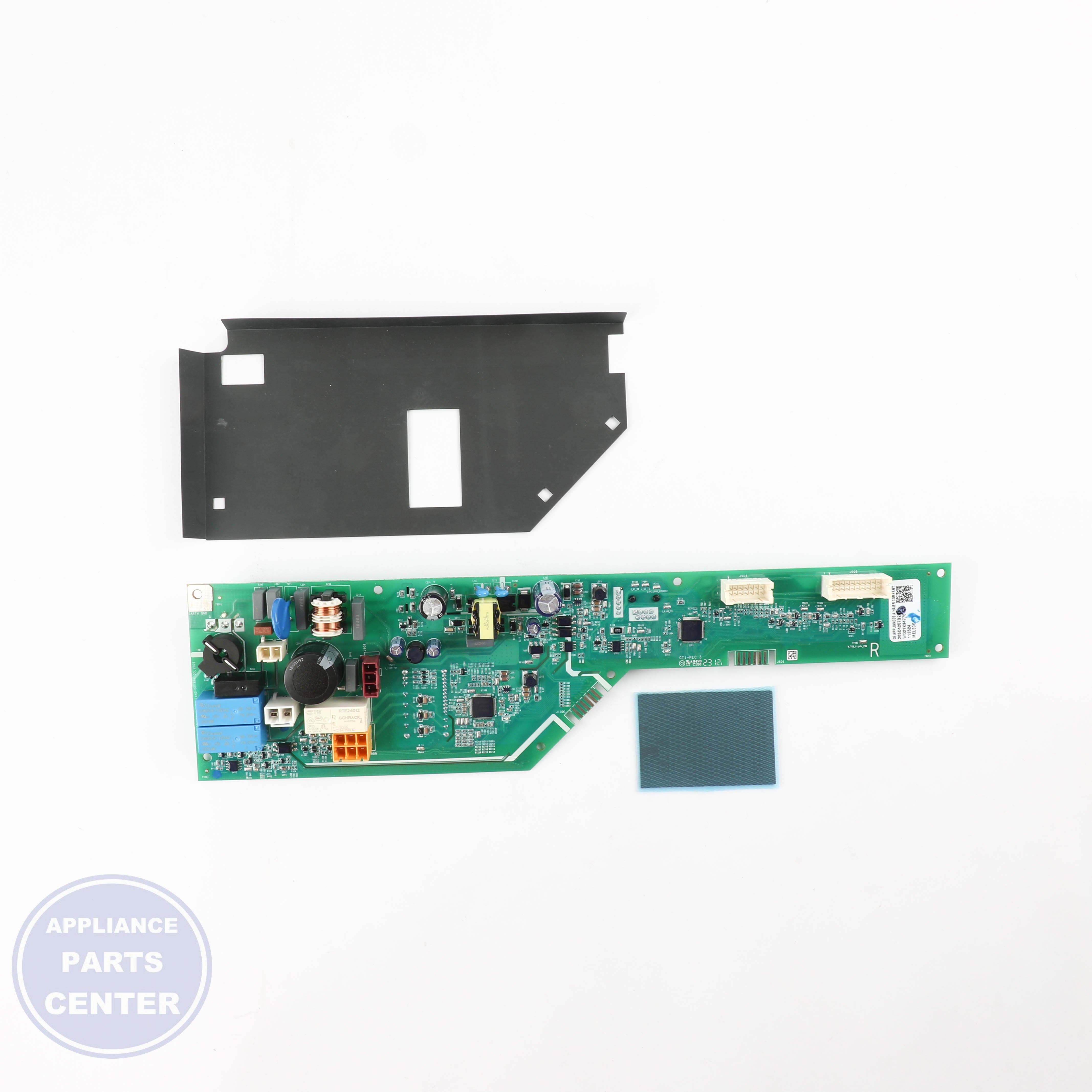 GEH CONFIGURED MACHINE CONTROL BOARD WD21X34778 - Installation in GEH models showing key mounting points