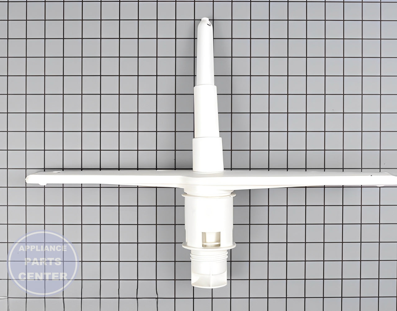 GE Lower Wash Arm Assembly WD22X10008 - Main view showing efficient water distribution for GE Kenmore Hotpoint RCA models