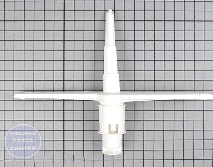 GE Lower Wash Arm Assembly WD22X10008 - Main view showing efficient water distribution for GE Kenmore Hotpoint RCA models