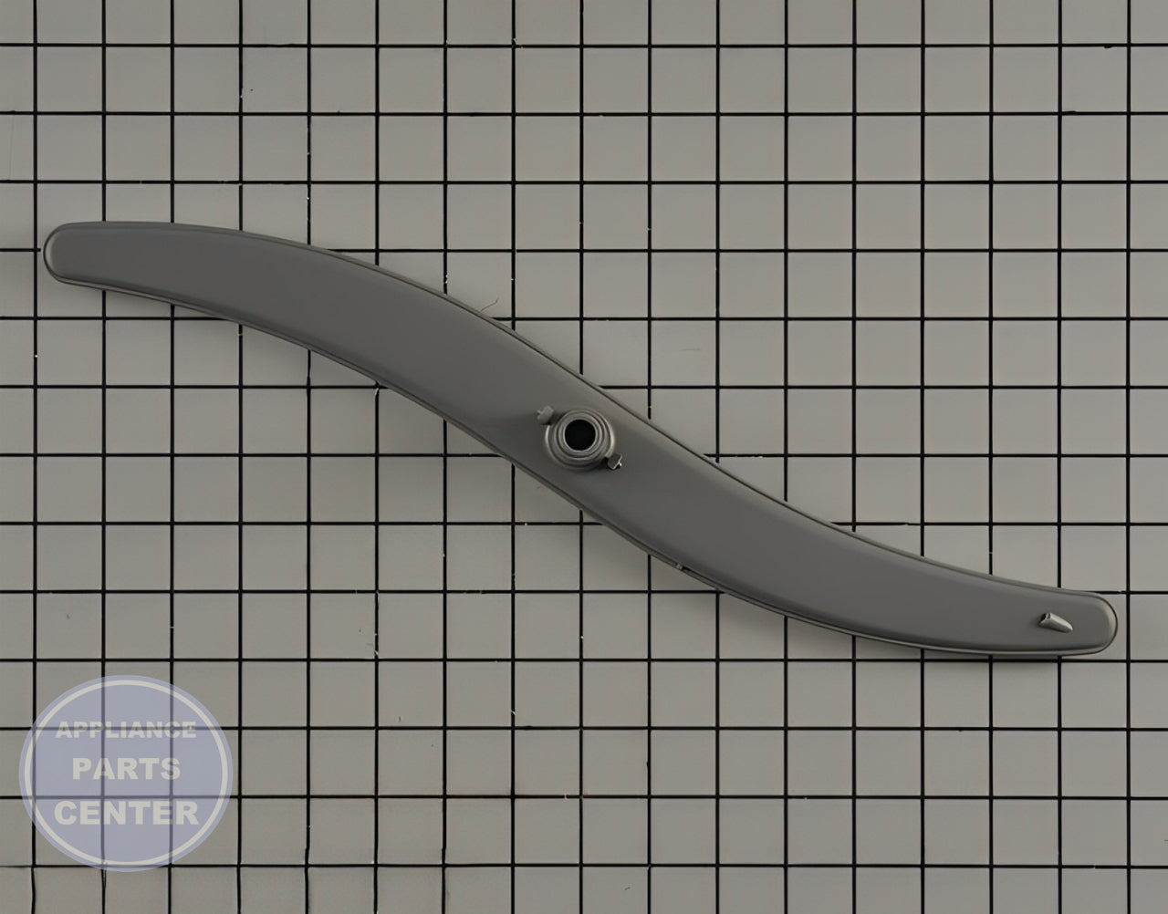 GE DISHWASHER LOWER SPRAY ARM WD22X24672 - Detailed view of wash arm and support design