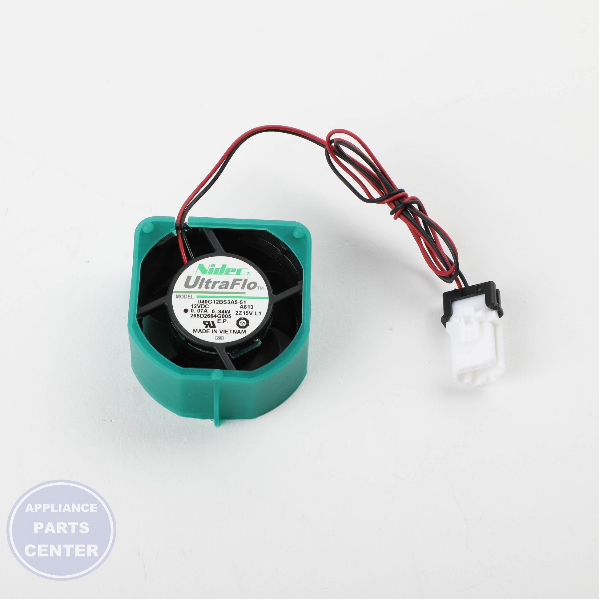 FAN VENT ASM WD24X25325 - Side view with improved ventilation specs