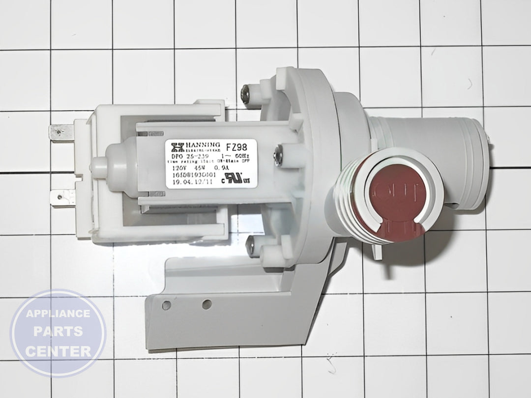 [GE DISHWASHER MOTOR AND DRAIN PUMP ASSEMBLY WD26X10025] - Main view showing efficient water drainage for GE Dishwashers