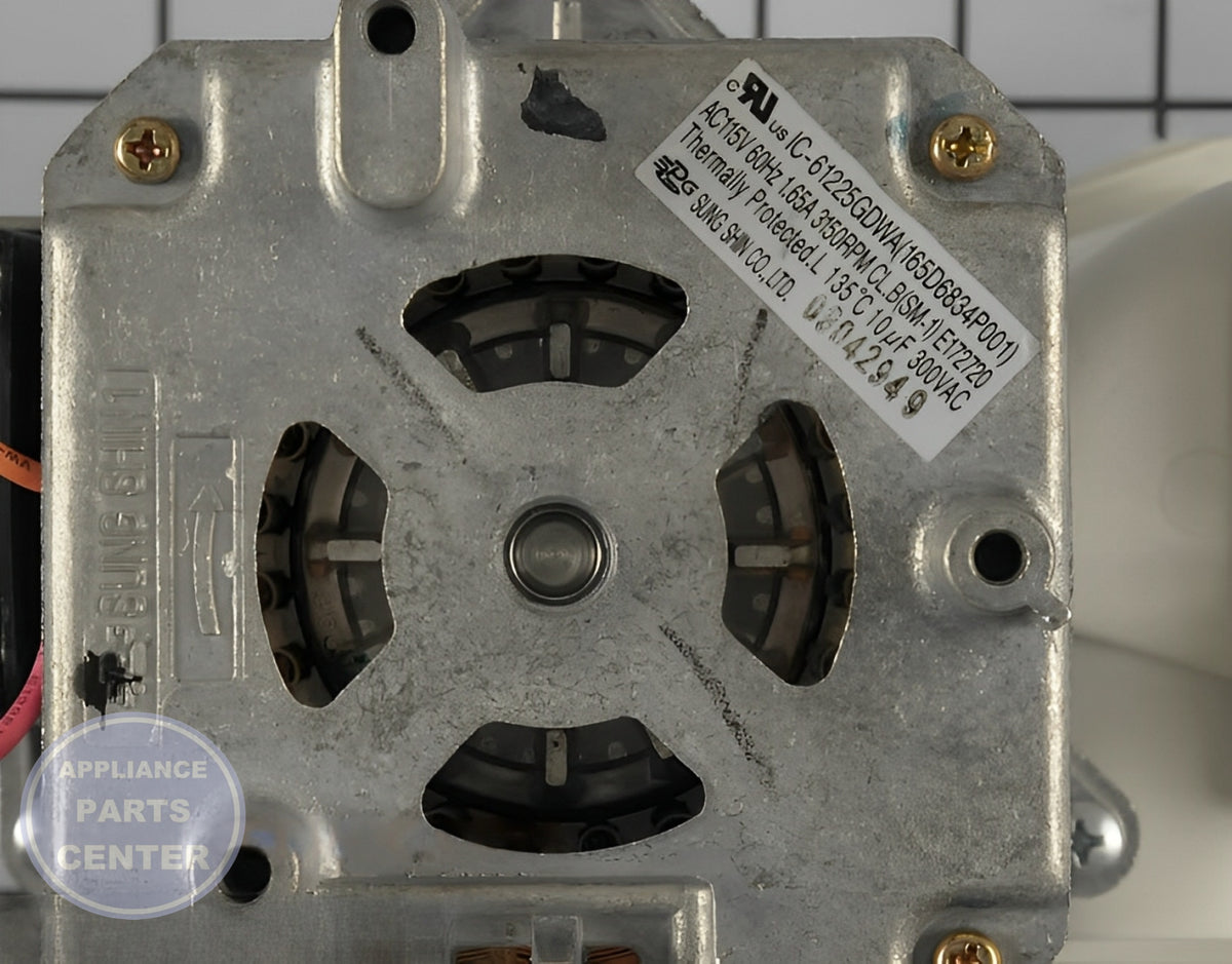 GE Circulation and Drain Pump Motor WD26X10034 - Installation in GE XYZ model showing key mounting points