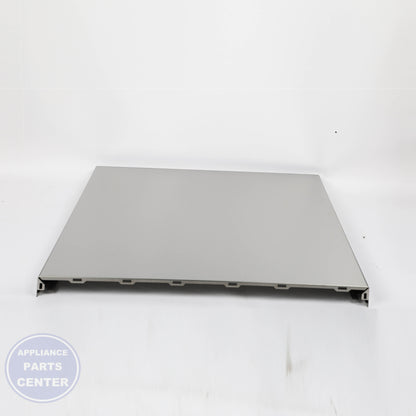 STAINLESS STEEL OUTER SERVICE DOOR PANEL WD27X28038 - Side view with precise measurements