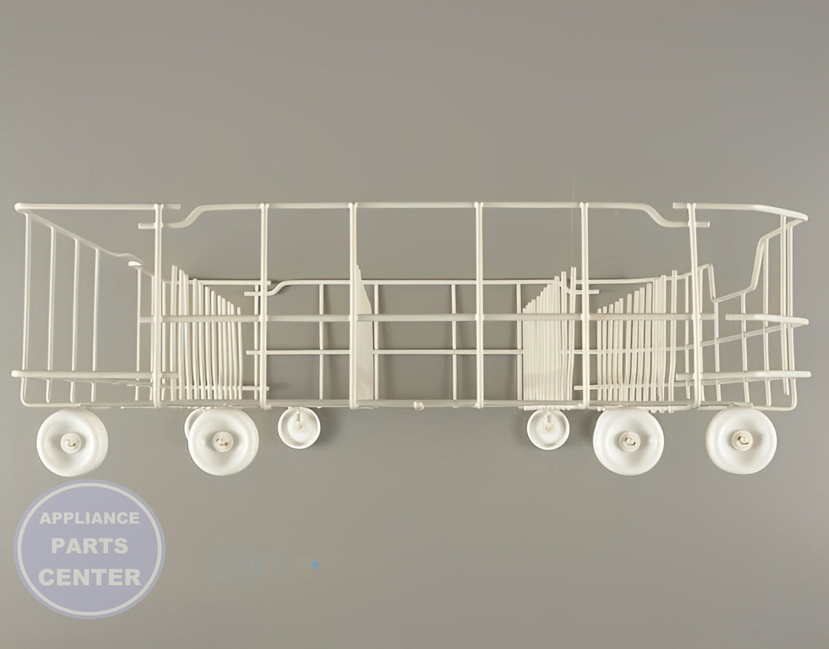 DISHWASHER LOWER RACK ASSEMBLY WD28X10384 - Detailed view of sturdy build and design