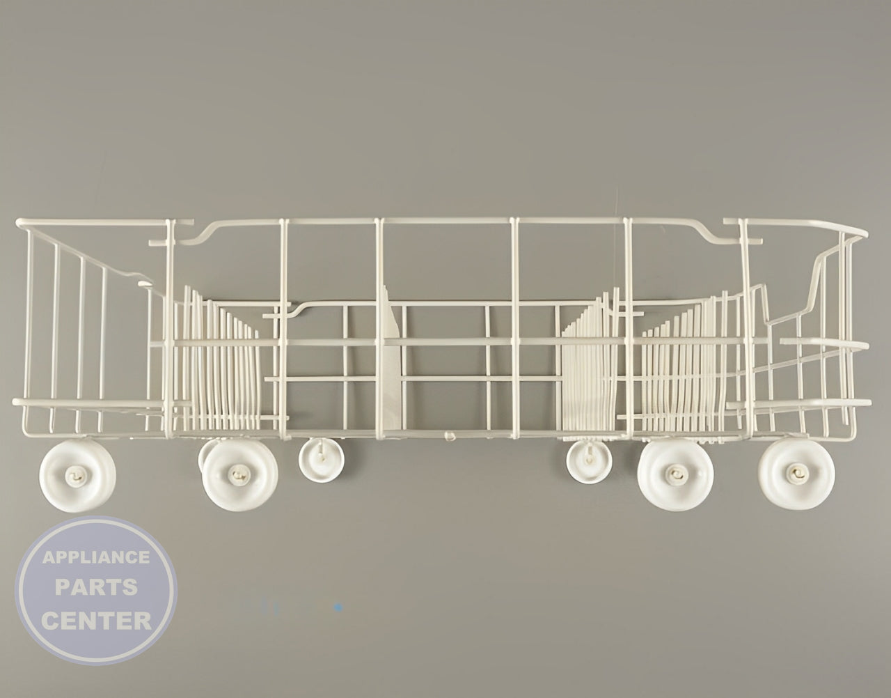 DISHWASHER LOWER RACK ASSEMBLY WD28X10384 - Detailed view of sturdy build and design