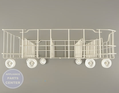 DISHWASHER LOWER RACK ASSEMBLY WD28X10384 - Detailed view of sturdy build and design