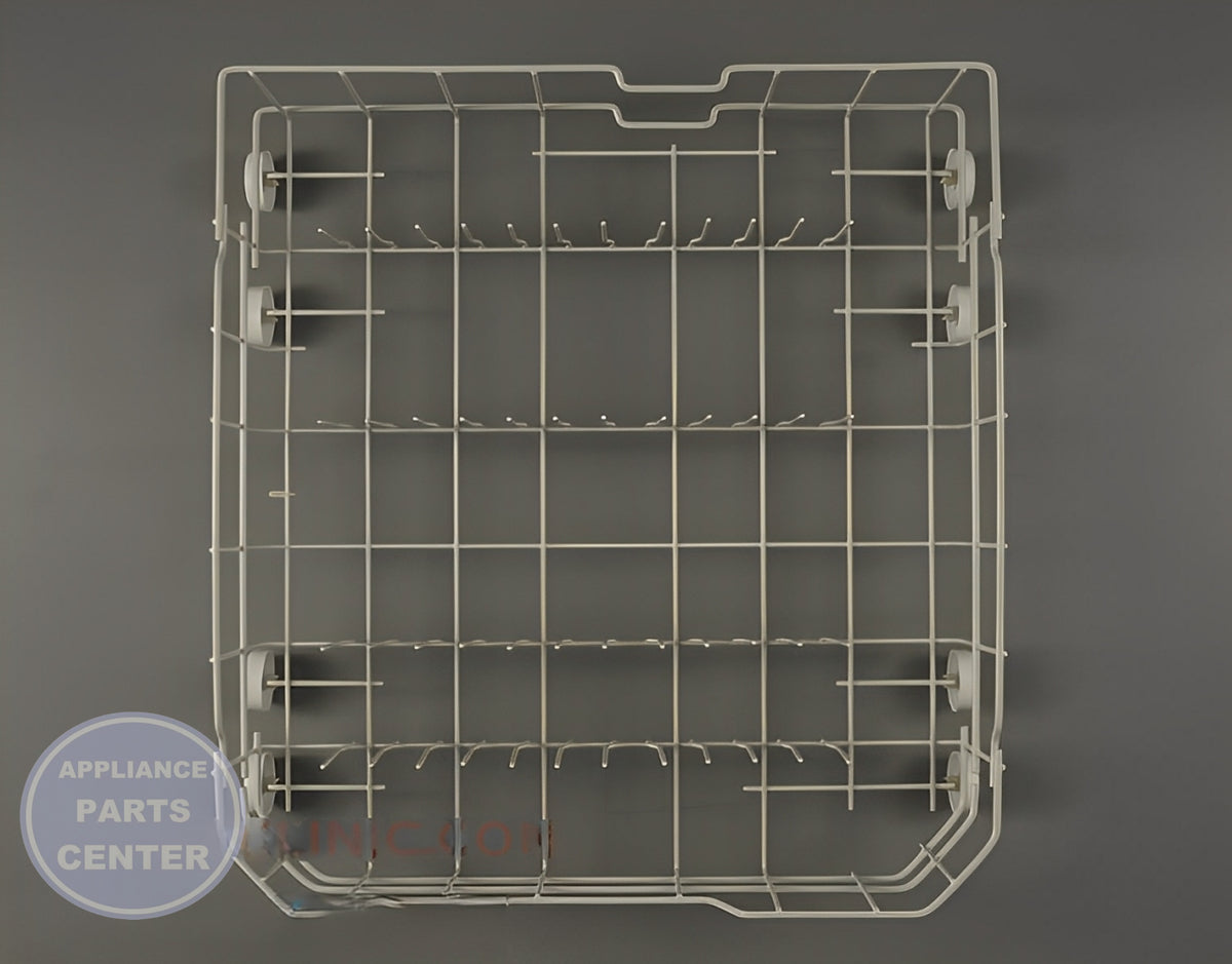GEH DISHWASHER LOWER RACK ASSEMBLY WD28X10384 - Main view showing spacious dish organization for various models