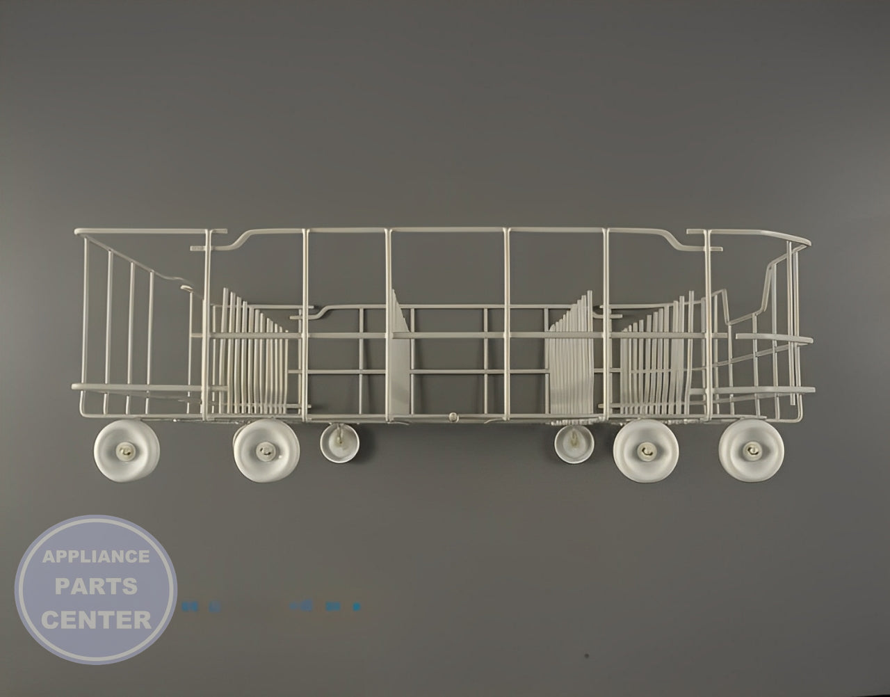 DISHWASHER LOWER RACK ASSEMBLY WD28X10384 - Side view with 25 lbs capacity