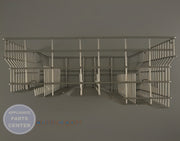 GE DISHWASHER UPPER DISHRACK ASSEMBLY WD28X10410 - Main view showing sturdy design for GE dishwasher models