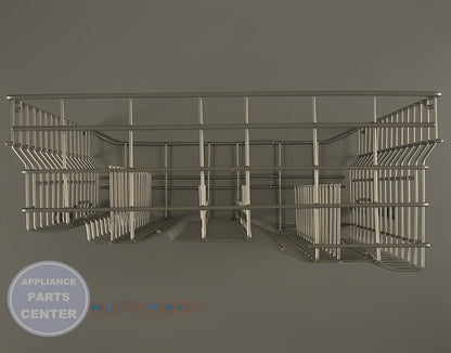 GE DISHWASHER UPPER DISHRACK ASSEMBLY WD28X10410 - Main view showing sturdy design for GE dishwasher models