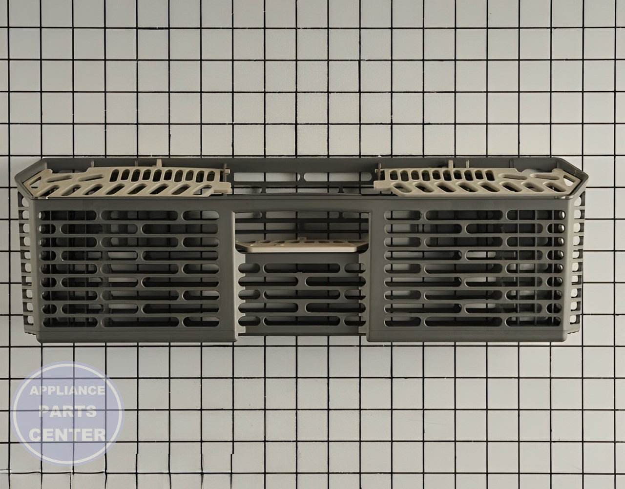 GE DISHWASHER SILVERWARE BASKET WD28X22621 - Side view with sturdy build for reliable support