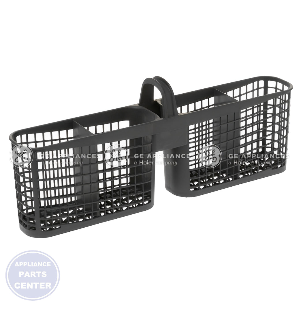 GE SILVERWARE BASKET WD28X27753 - Main view showing ample space for cutlery in [specific models]