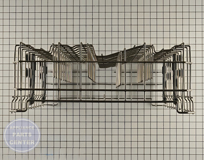 GE DISHWASHER UPPER RACK ASSEMBLY WD28X30219 - Detailed view of sturdy construction and technical details