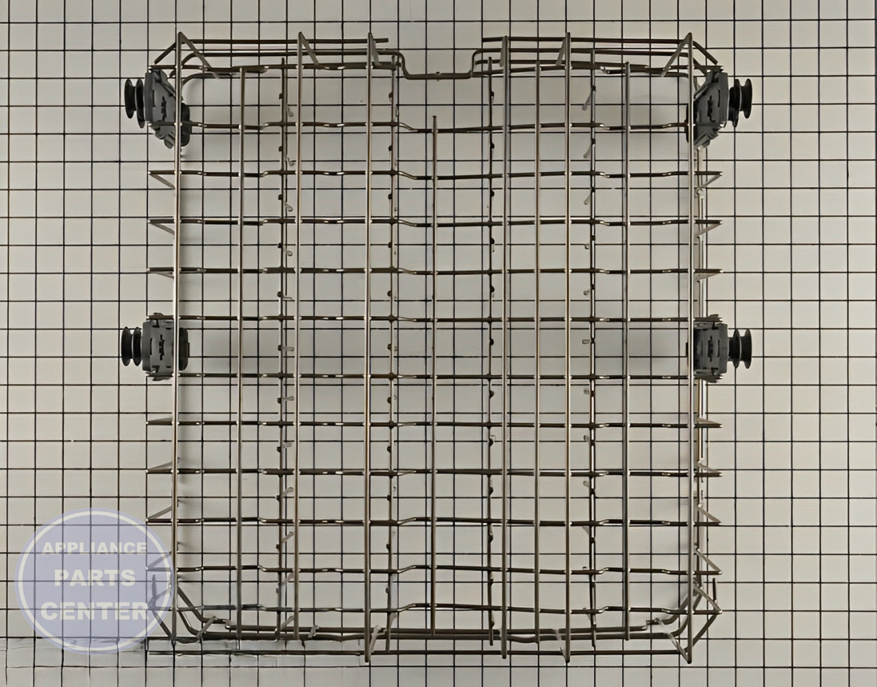 GE DISHWASHER UPPER RACK ASSEMBLY WD28X30219 - Installation in GEN Dishwasher showing mounting points