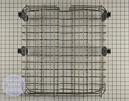 GE DISHWASHER UPPER RACK ASSEMBLY WD28X30219 - Installation in GEN Dishwasher showing mounting points