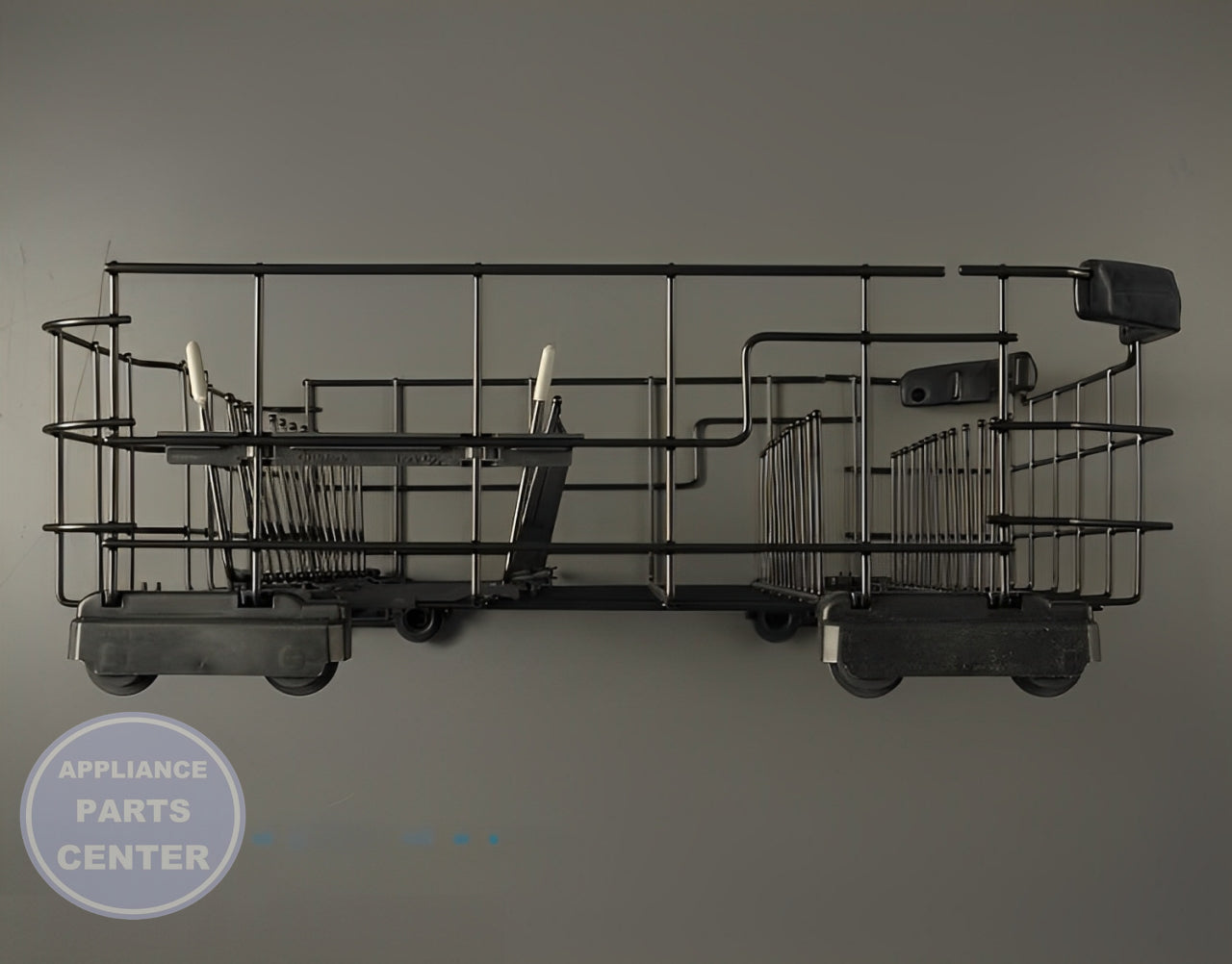 GE DISHWASHER LOWER DISHRACK ASSEMBLY WD28X30221 - Main view showing dish organization for specific models