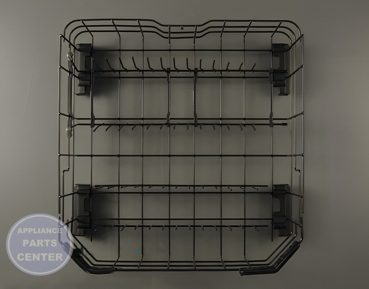 GE DISHWASHER LOWER DISHRACK ASSEMBLY WD28X30221 - Detailed view of sturdy construction