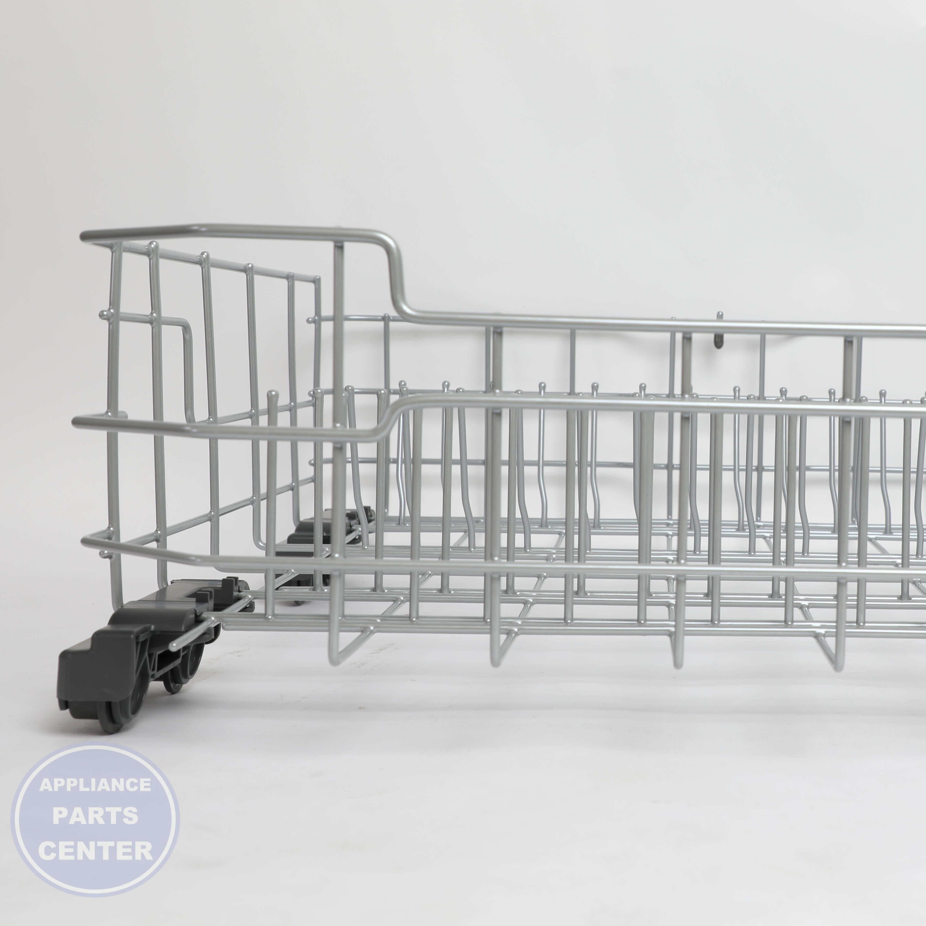 LOWER RACK WD28X34744 - Side view with precise measurements and specs