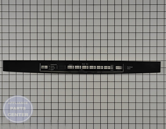 GE DISHWASHER CONSOLE COVER GRAPHICS ASSEMBLY WD34X21696 - Main view showing graphics for various GE models