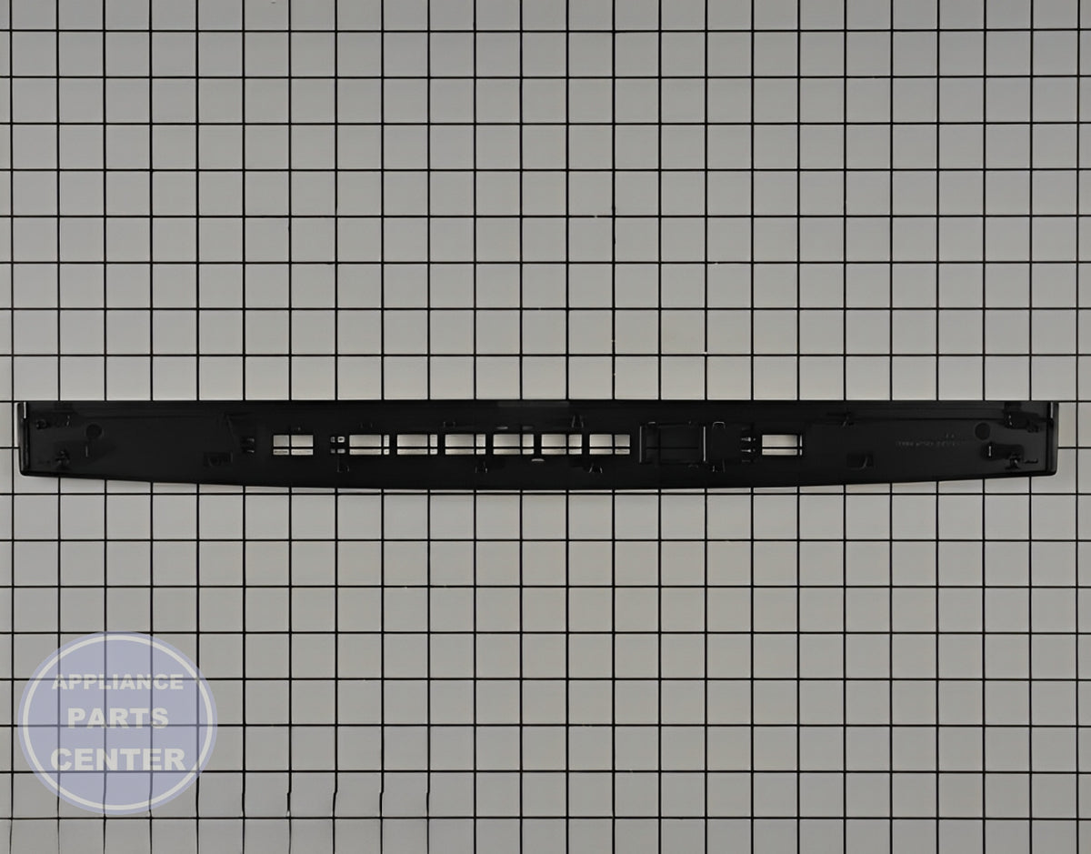 GE DISHWASHER CONSOLE COVER GRAPHICS ASSEMBLY WD34X21696 - Side view with precise measurements