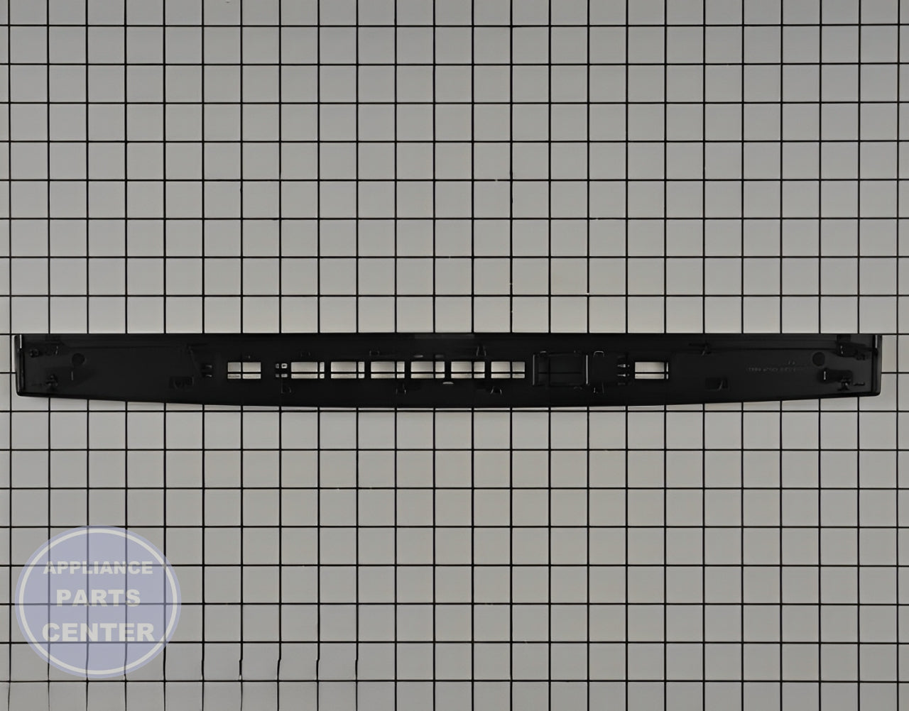 GE DISHWASHER CONSOLE COVER GRAPHICS ASSEMBLY WD34X21696 - Side view with precise measurements
