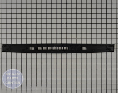 GE DISHWASHER CONSOLE COVER GRAPHICS ASSEMBLY WD34X21696 - Side view with precise measurements