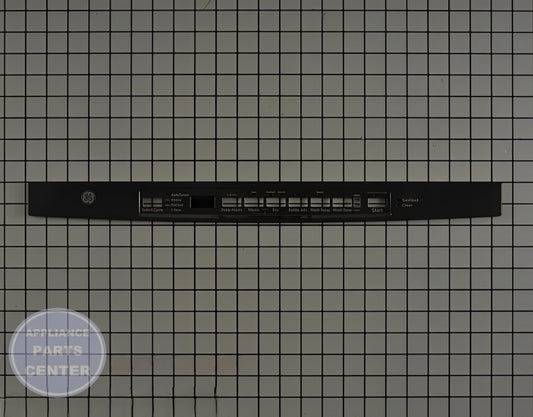 GE DISHWASHER CONSOLE COVER AND GRAPHICS WD34X27119 - Main view showing sleek design for compatible GE models