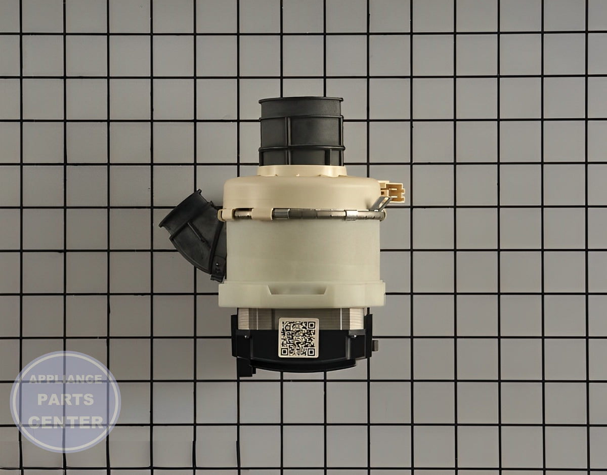 GE DISHWASHER VARIABLE SPEED PUMP ASSEMBLY WD35X20599 - Detailed view of pump assembly technical details