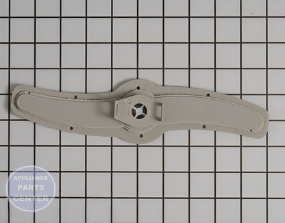 GE DISHWASHER UPPER WASH ARM ASSEMBLY WD35X20794 - Side view with wash arm support