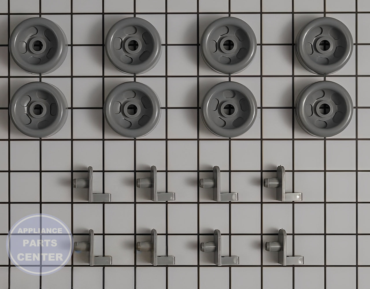 GE DISHWASHER LOWER RACK KIT WD35X21041 - Main view showing smooth rolling mechanism for various GE Dishwasher models