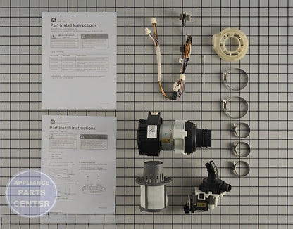 GE DISHWASHER P1B WASH PUMP KIT WD49X23779 - Main view showing durable construction for various GE models
