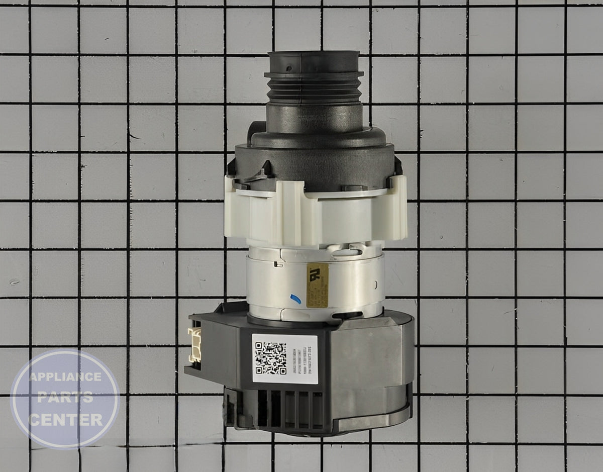 GE DISHWASHER WATER CIRCULATION PUMP ASSEMBLY WD49X23781 - Installation in GE Dishwasher model showcasing key mounting points