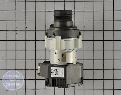GE DISHWASHER WATER CIRCULATION PUMP ASSEMBLY WD49X23781 - Installation in GE Dishwasher model showcasing key mounting points