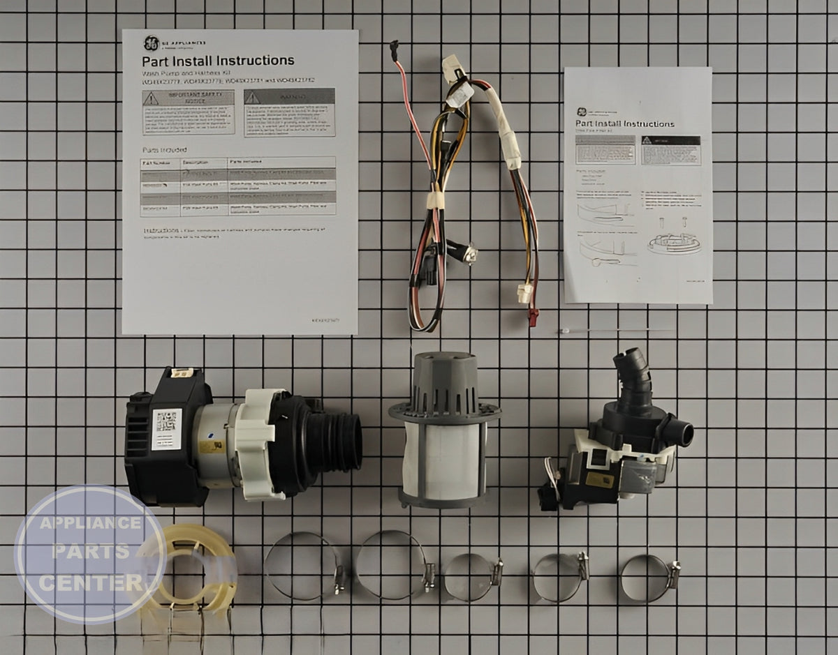 GE DISHWASHER P2B WASH PUMP KIT WD49X23782 - Main view showing efficient water circulation for GE Dishwasher models