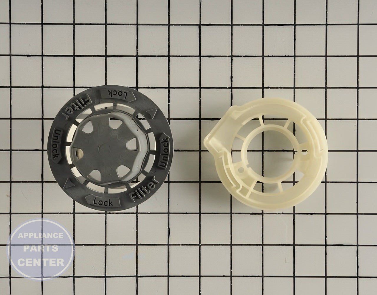 GE Dishwasher Ultra Fine Filter Kit WD49X24057 - Side view with precise filtration specs