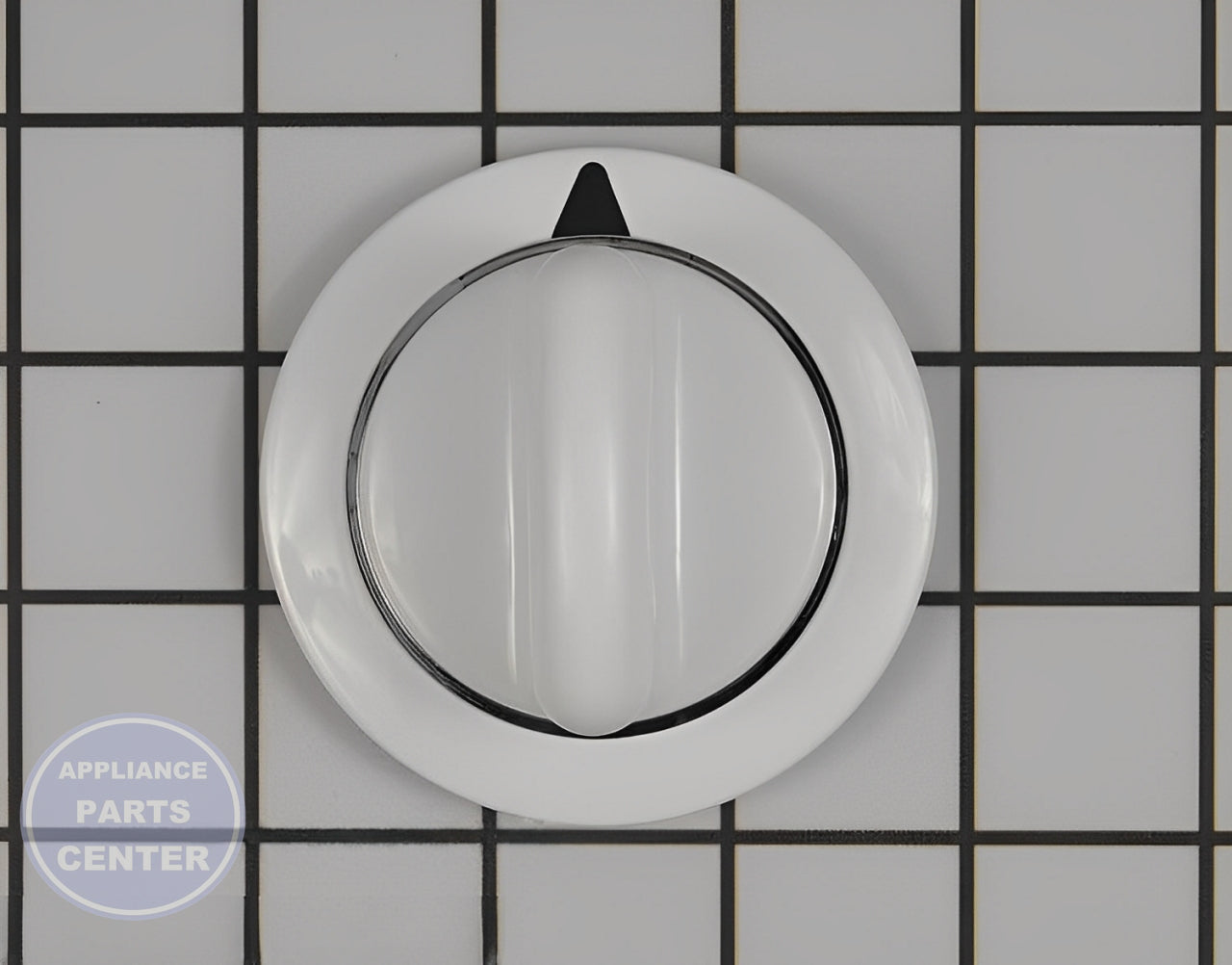 GE WHITE TIMER KNOB ASSEMBLY WE01X20374 - Detailed view of the knob, dial, and button