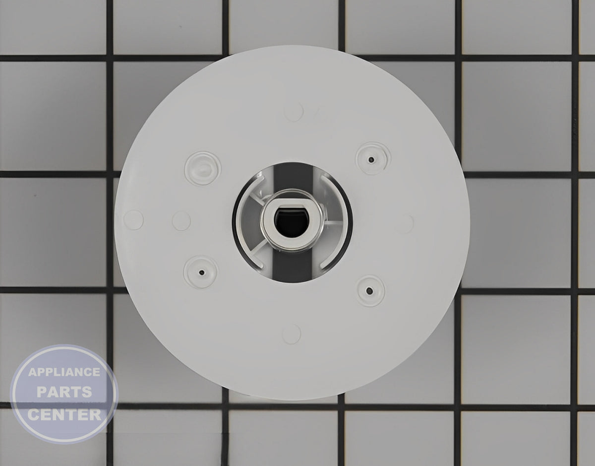 GE WHITE TIMER KNOB ASSEMBLY WE01X20374 - Main view showing precise control for GEN Dryer models
