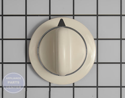 GE WASHER TIMER KNOB ASSEMBLY (BISQUE) WE01X20375 - Main view showing knob, dial & button for GEN Dryer and Washing Machine