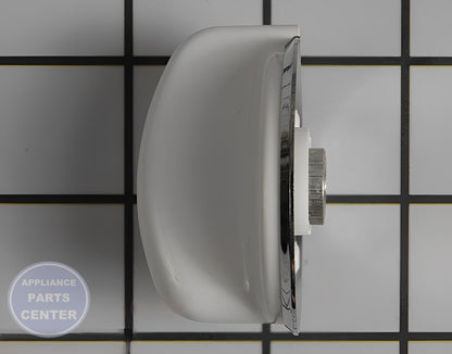 GE WASHER CONTROL KNOB WE01X20378 - Detailed view of knob and button assembly