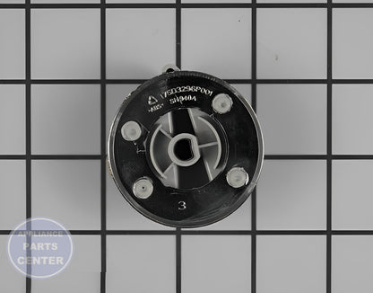 GE WASHER GRAY TIMER CONTROL KNOB WE01X20380 - Side view with durable construction
